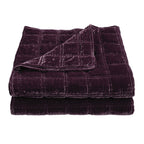 Stella Faux Silk Velvet Double Box Stitch Quilt Set Quilt