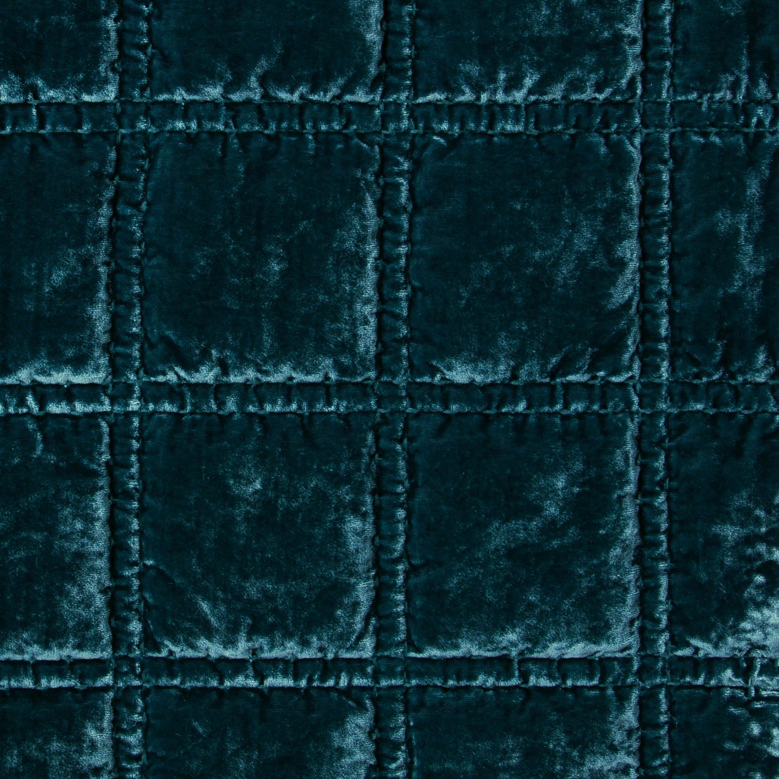 Stella Faux Silk Velvet Double Box Stitch Quilt Set Quilt
