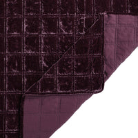 Stella Faux Silk Velvet Double Box Stitch Quilt Set Quilt