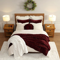 Stella Faux Silk Velvet Double Box Stitch Quilt Set Quilt