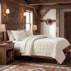 Stella Faux Silk Velvet Double Box Stitch Quilt Set Quilt