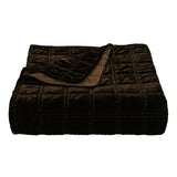 Stella Faux Silk Velvet Double Box Stitch Quilt Set Quilt