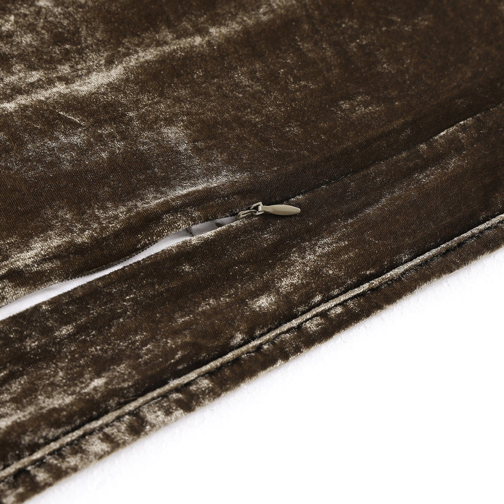 Stella Faux Silk Velvet Double Box Stitch Quilt Set Quilt