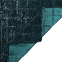 Stella Faux Silk Velvet Double Box Stitch Quilt Set Quilt