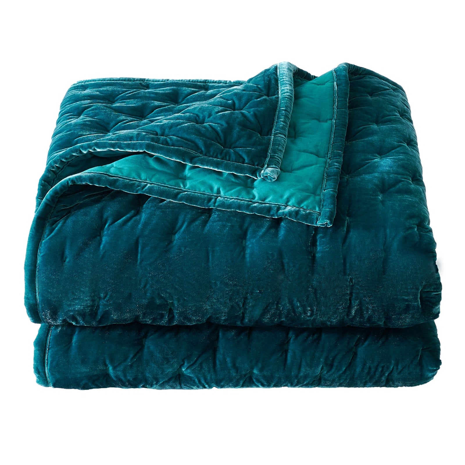 Stella Faux Silk Velvet Pintuck Quilt Quilt