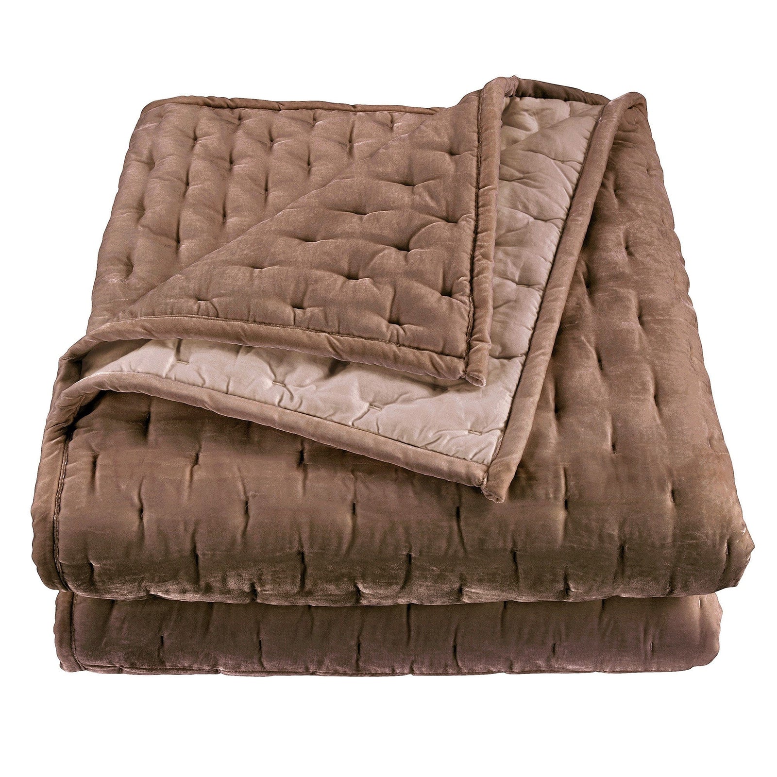 Stella Faux Silk Velvet Pintuck Quilt Quilt