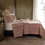 Stella Faux Silk Velvet Pintuck Quilt Quilt