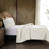 Stella Faux Silk Velvet Pintuck Quilt Quilt