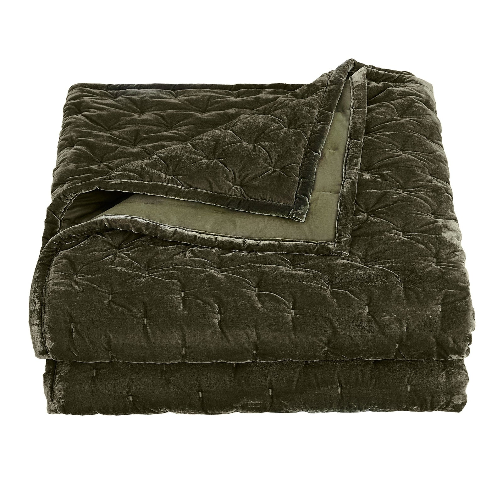 Stella Faux Silk Velvet Pintuck Quilt Quilt