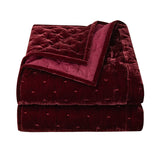 Stella Faux Silk Velvet Pintuck Quilt Quilt