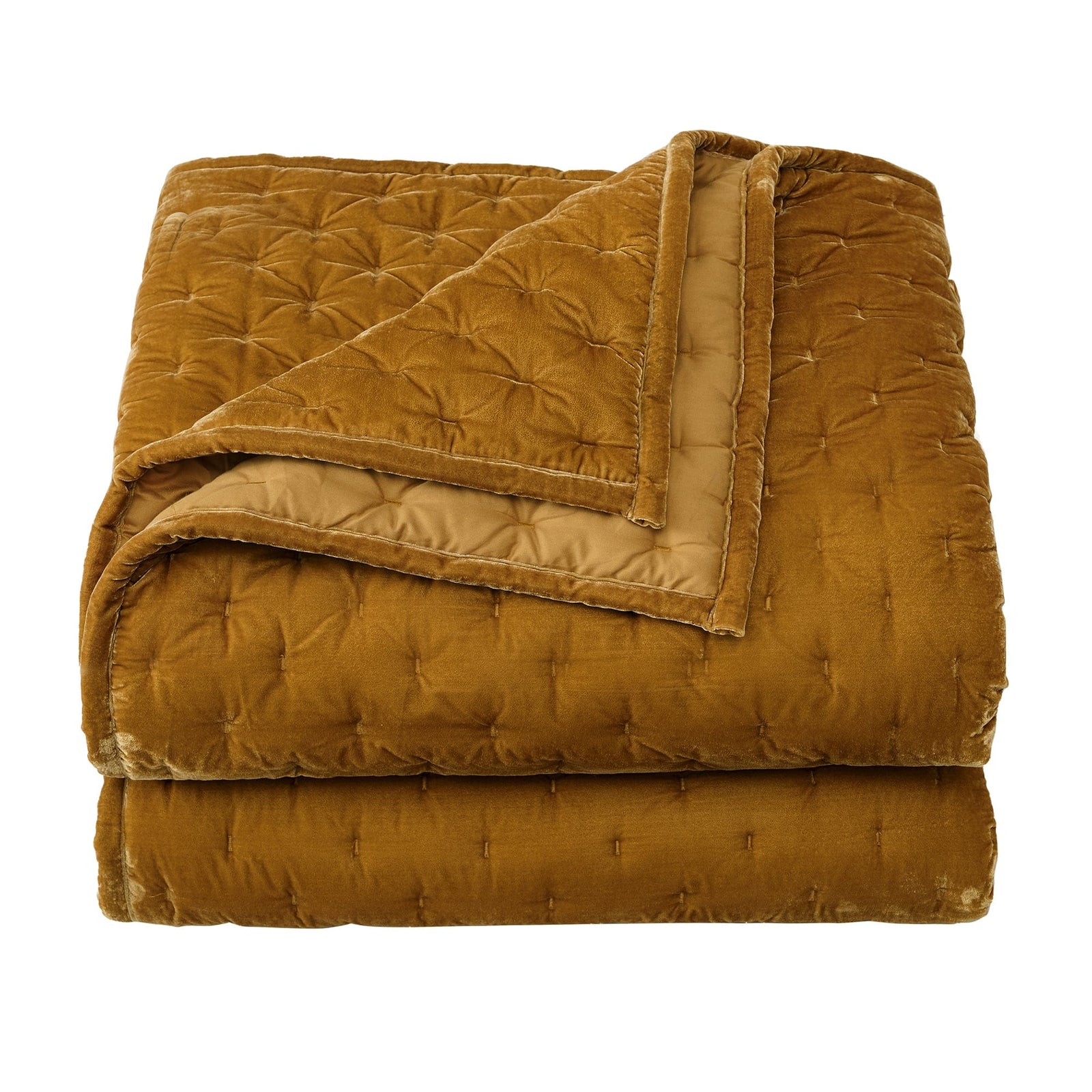 Stella Faux Silk Velvet Pintuck Quilt Quilt