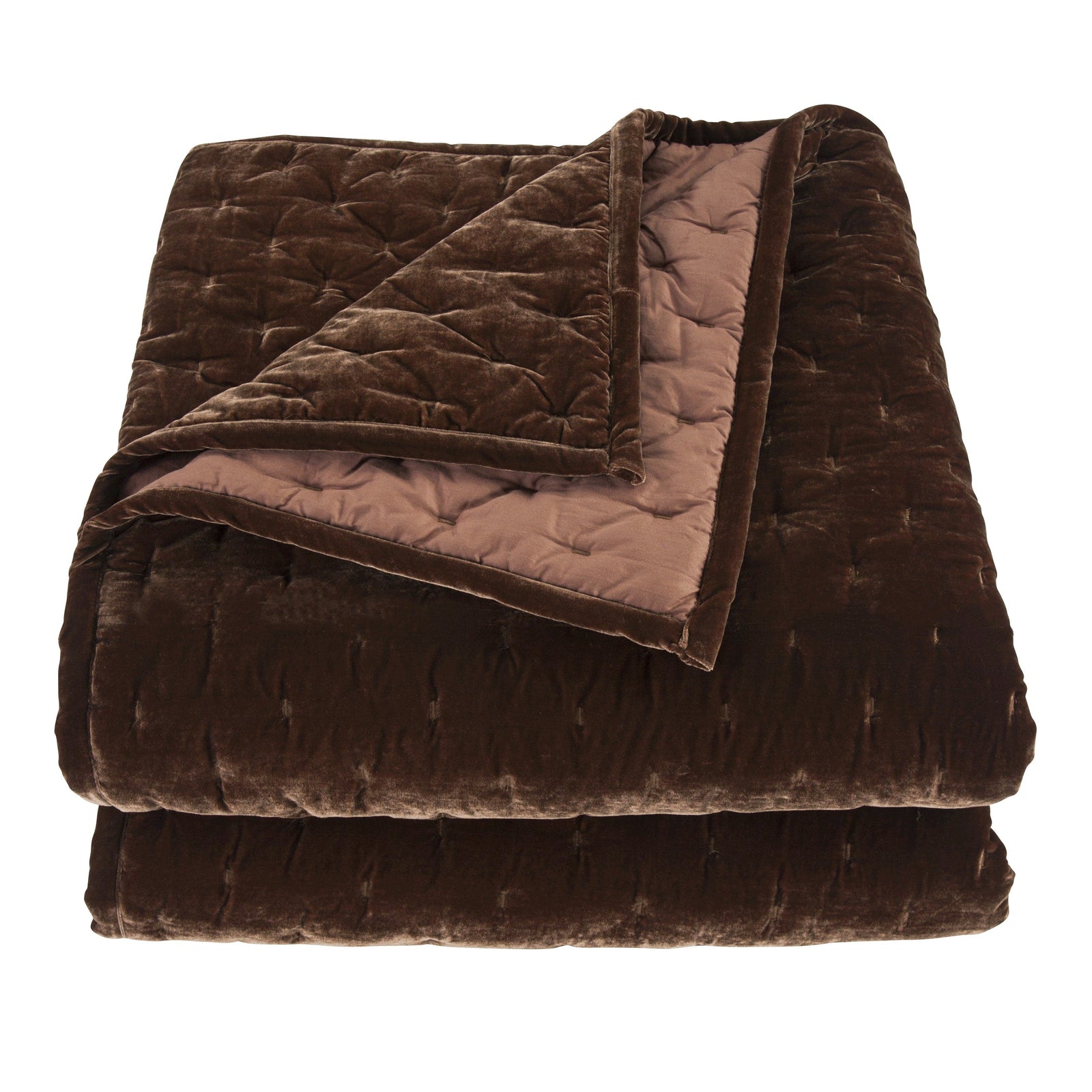 Stella Faux Silk Velvet Pintuck Quilt Quilt