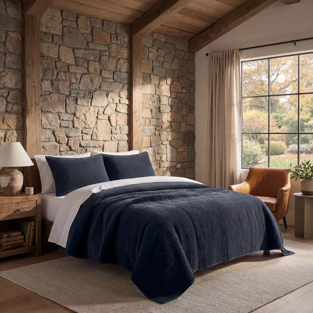 Stonewashed Cotton Velvet Quilt Quilt