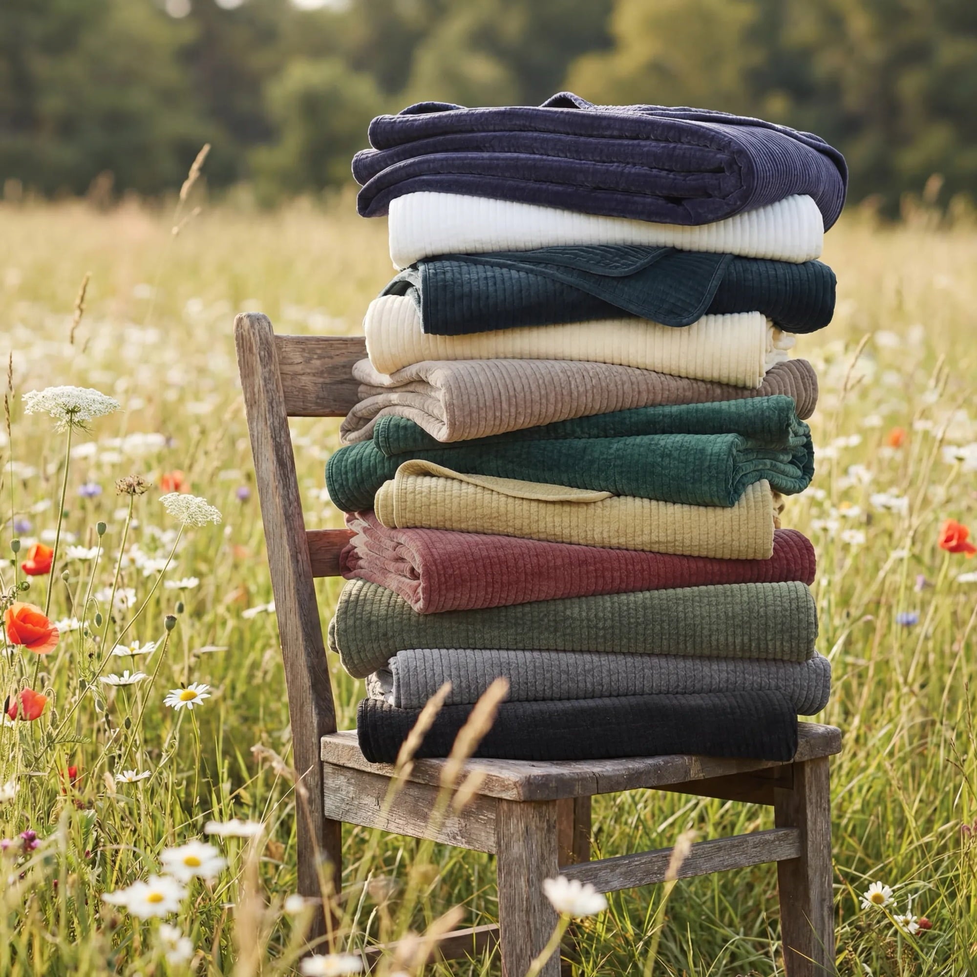 Stonewashed Cotton Velvet Quilt Quilt