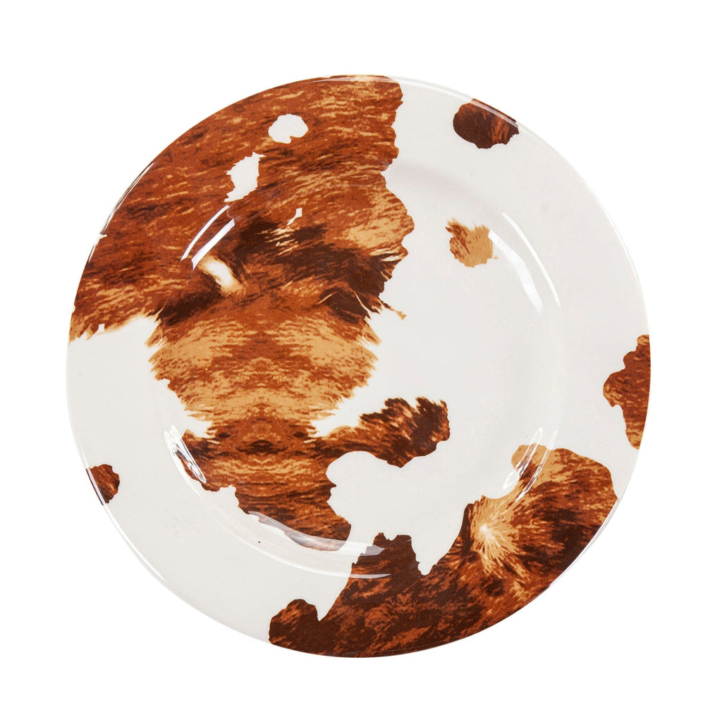 Elsa Cowhide Melamine Salad Plates, Set of 4 Salad Plate