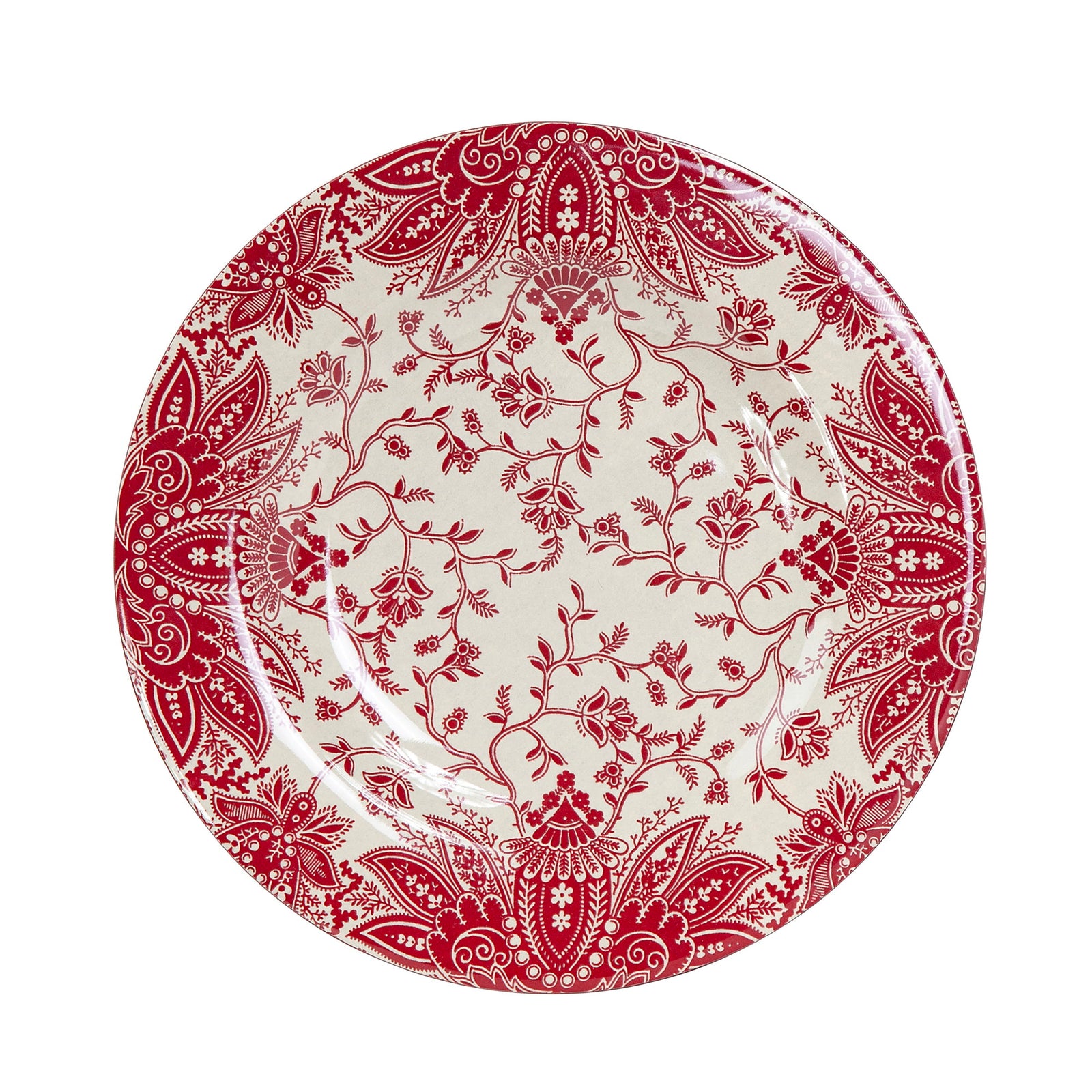Patchwork Bandana Melamine Salad Plates, Floral Vine, Set of 4 Salad Plate