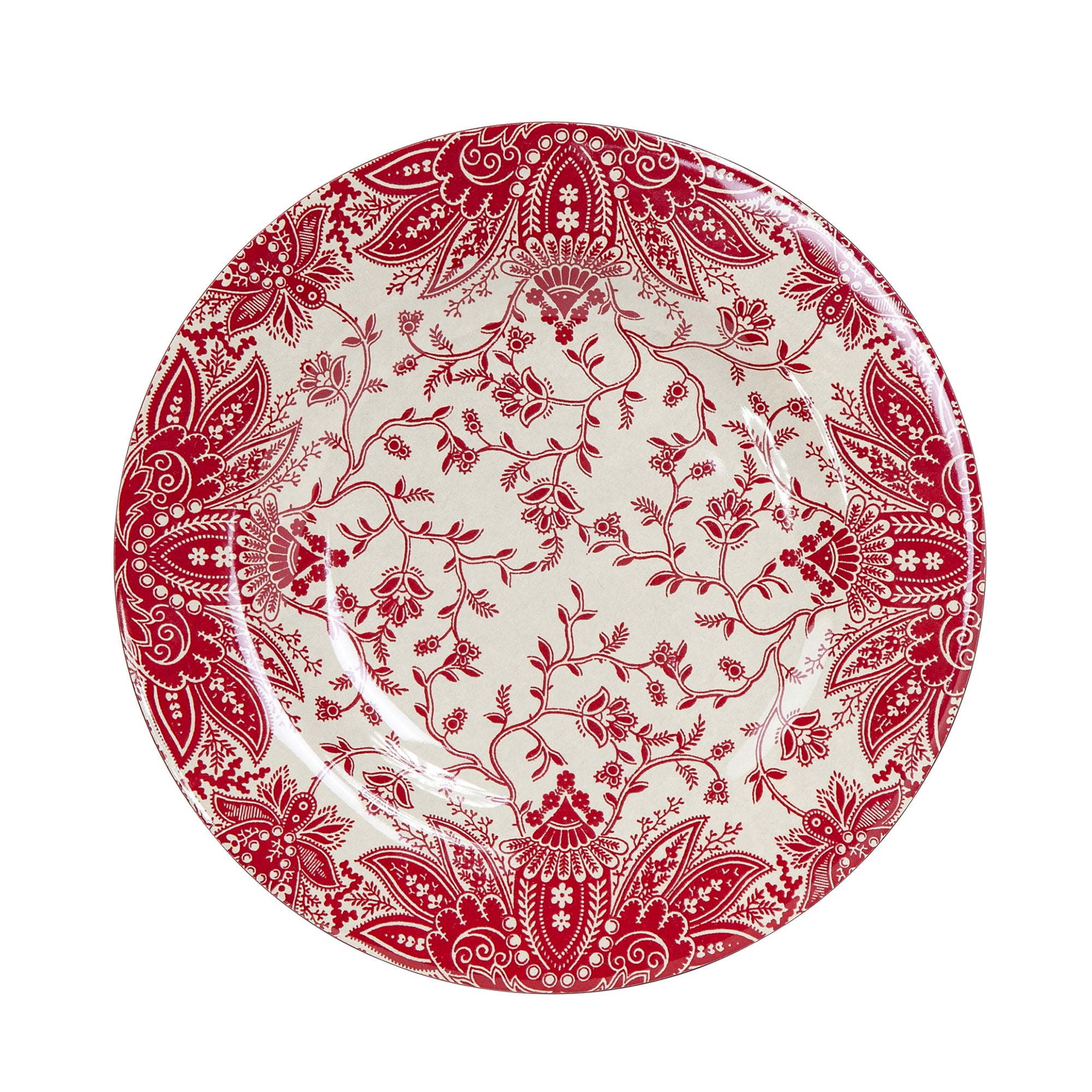 Patchwork Bandana Melamine Salad Plates, Floral Vine, Set of 4 Salad Plate