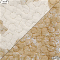 Elsa Cowhide Reversible Quilt Set, Light Tan Sale-Bedding