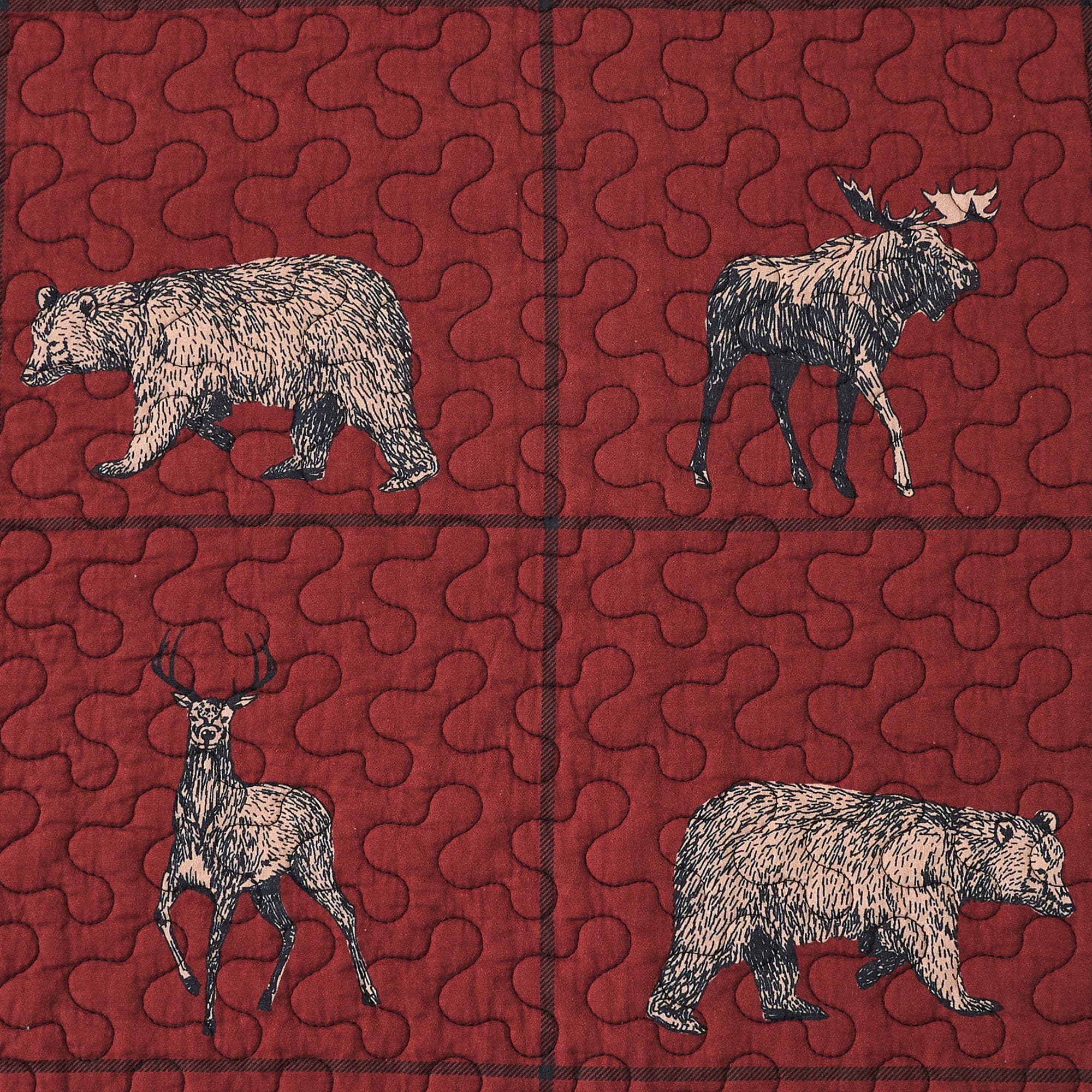 Woodland Plaid Reversible Quilt Set Sale-Bedding