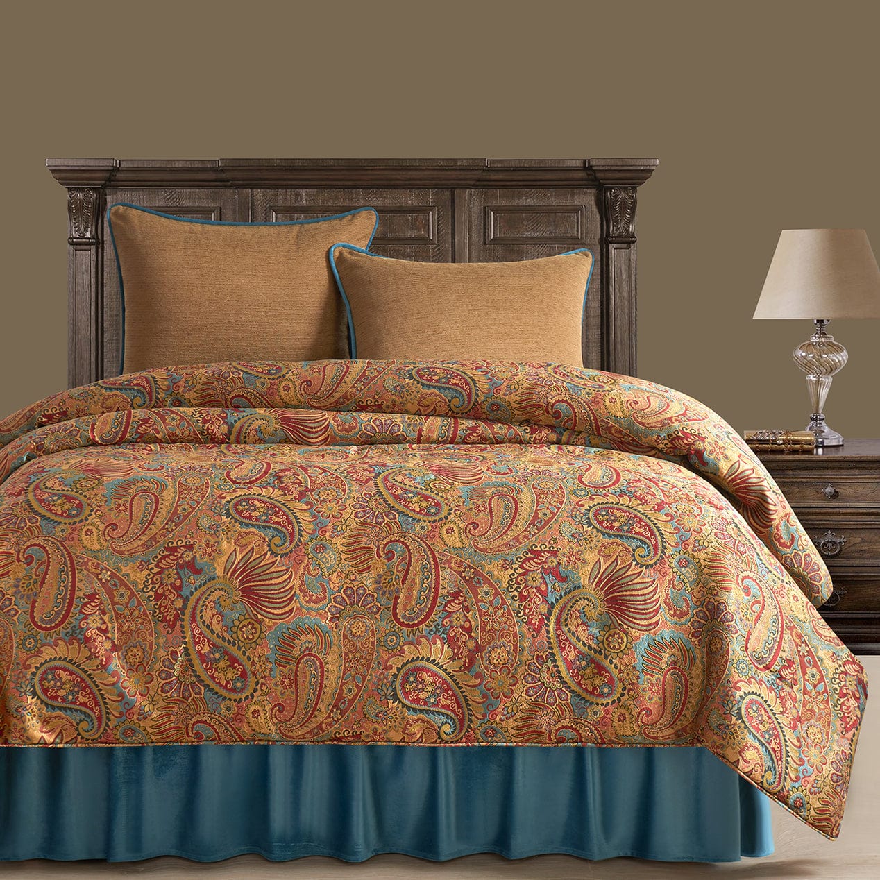 San Angelo Comforter Set, Teal & Leopard Sale-Comforter