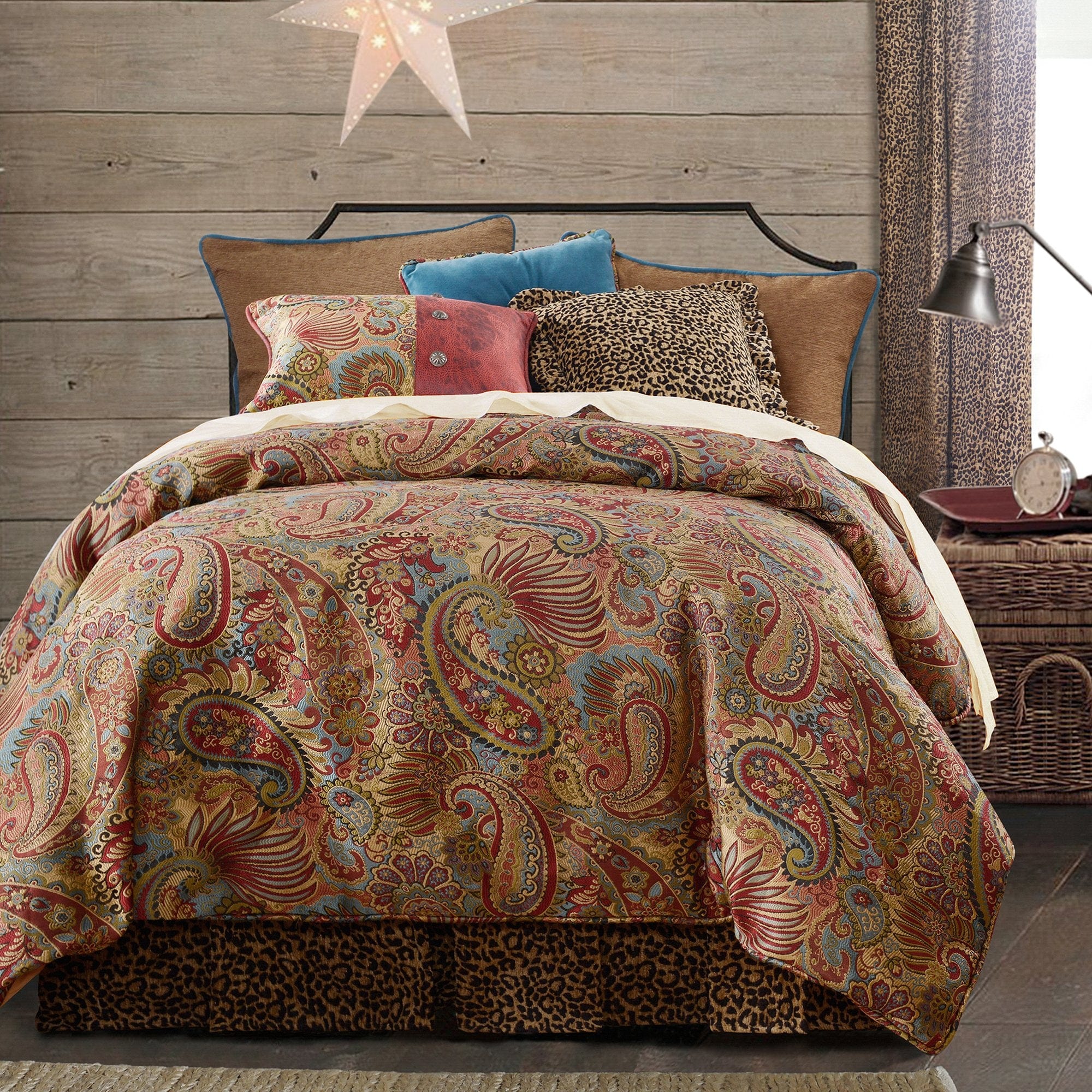 San Angelo Comforter Set, Teal & Leopard Sale-Comforter