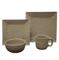 Savannah 16PC Ceramic Dinnerware Set, Taupe Taupe Sale-K