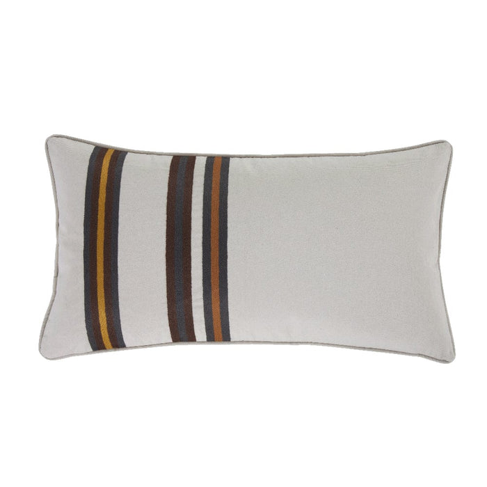 Toluca Canvas Embroidered Cotton Lumbar Pillow Sale-Pillow