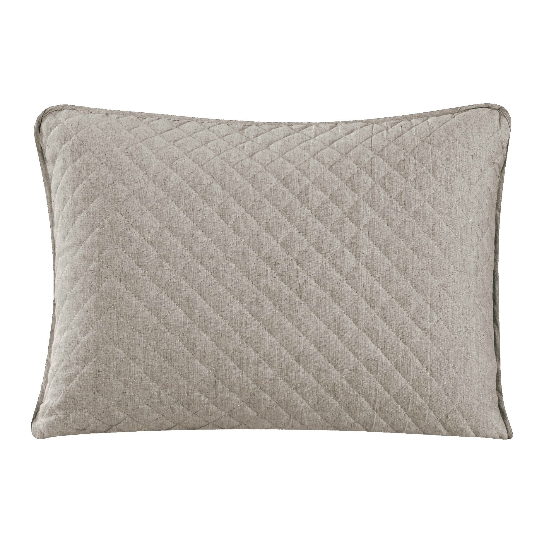 Anna Diamond Quilted Pillow Shams King / Taupe Sale-Sham