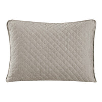 Anna Diamond Quilted Pillow Shams King / Taupe Sale-Sham