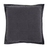 Stonewashed Cotton Canvas Euro Sham Charcoal Sham