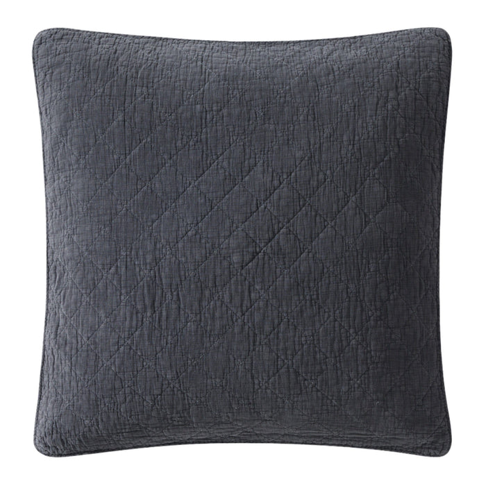 Stonewashed Cotton Gauze Euro Sham Charcoal Sham