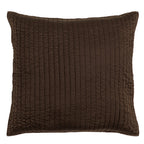 Satin Channel Quilted Euro Sham Chocolate Sham
