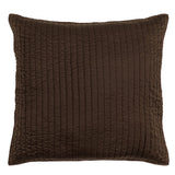 Satin Channel Quilted Euro Sham Chocolate Sham
