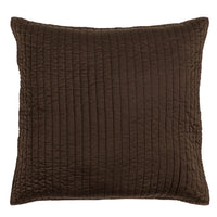 Satin Channel Quilted Euro Sham Chocolate Sham