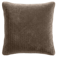 Stonewashed Cotton Quilted Velvet Euro Sham Cocoa Sham
