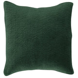 Stonewashed Cotton Quilted Velvet Euro Sham Emerald Sham