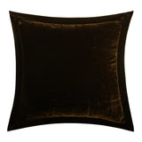 Stella Faux Silk Velvet Flanged Euro Sham Espresso Sham