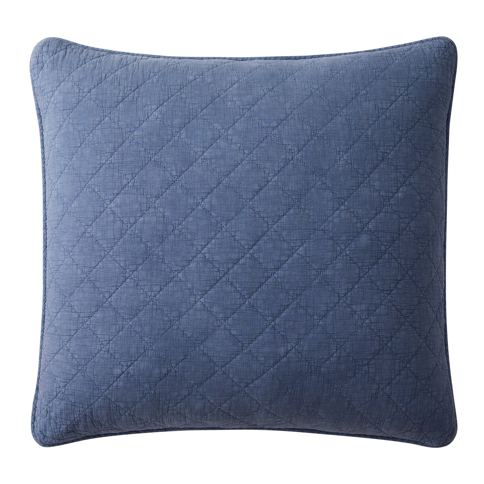 Stonewashed Cotton Gauze Euro Sham French Blue Sham