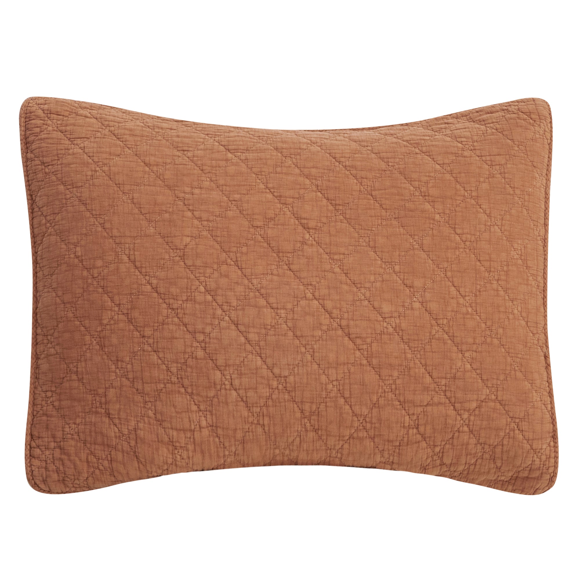 Stonewashed Cotton Gauze Pillow Sham, King King / Copper Sham