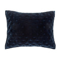 Stella Faux Silk Velvet Pintuck Pillow Sham King / Midnight Blue Sham