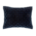 Stella Faux Silk Velvet Pintuck Pillow Sham King / Midnight Blue Sham