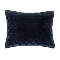 Stella Faux Silk Velvet Pintuck Pillow Sham King / Midnight Blue Sham