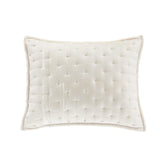 Stella Faux Silk Velvet Pintuck Pillow Sham King / Stone Sham