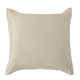 Luna Washed Linen Tailored Euro Sham Light Tan Sham