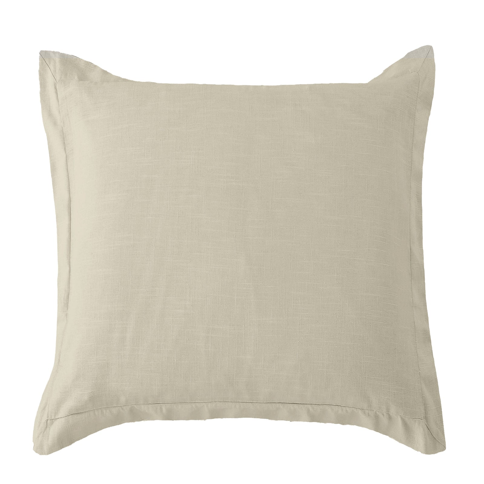 Luna Washed Linen Tailored Euro Sham Light Tan Sham