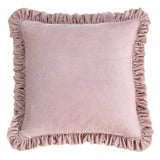 Stella Faux Silk Velvet Ruffled Euro Sham Lilac Sham