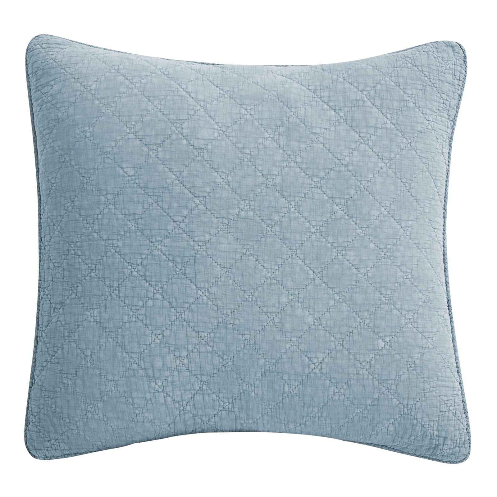Stonewashed Cotton Gauze Euro Sham Mineral Blue Sham