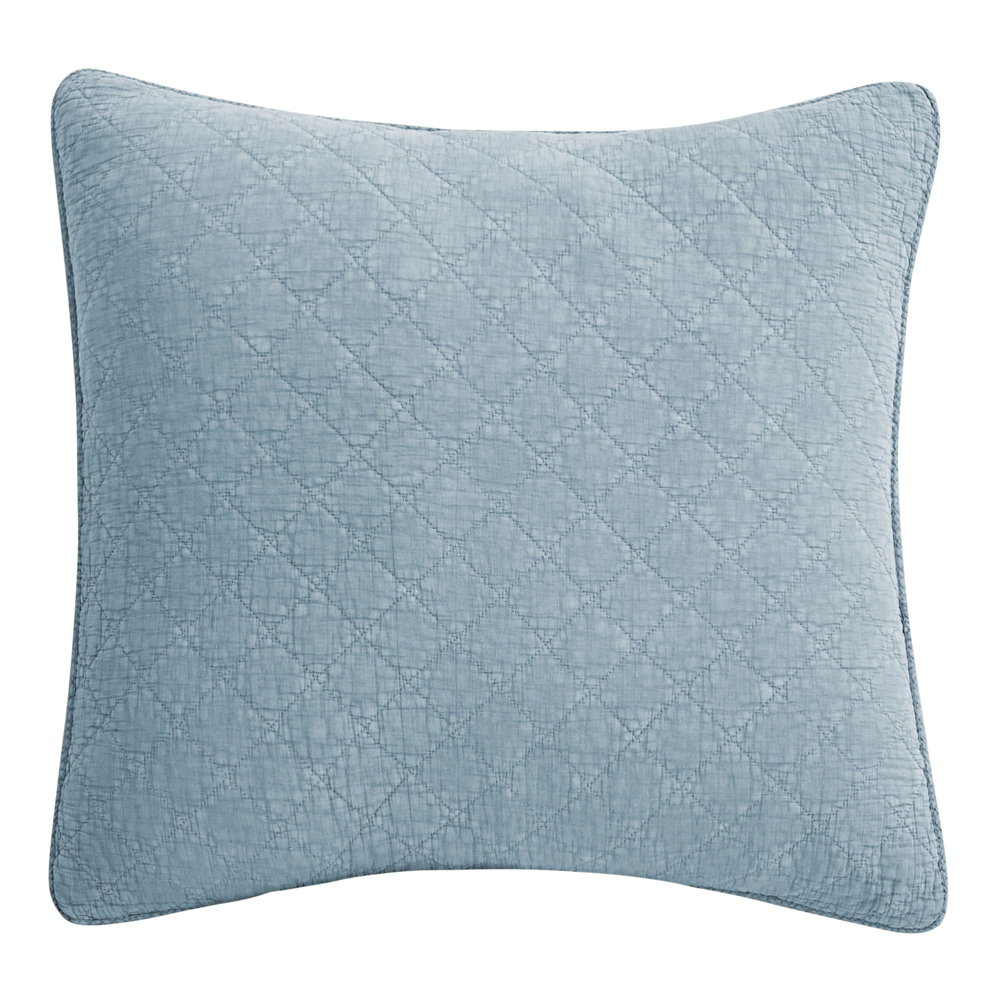 Stonewashed Cotton Gauze Euro Sham Mineral Blue Sham