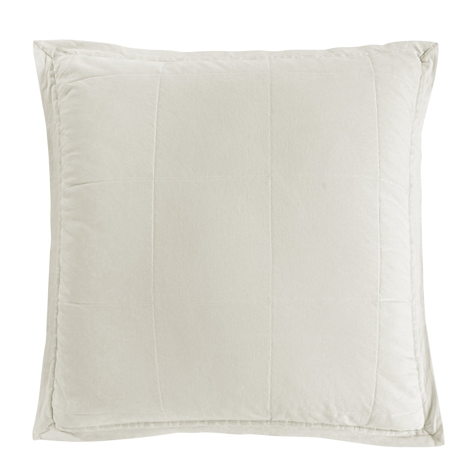 Stonewashed Cotton Canvas Euro Sham Natural Sham