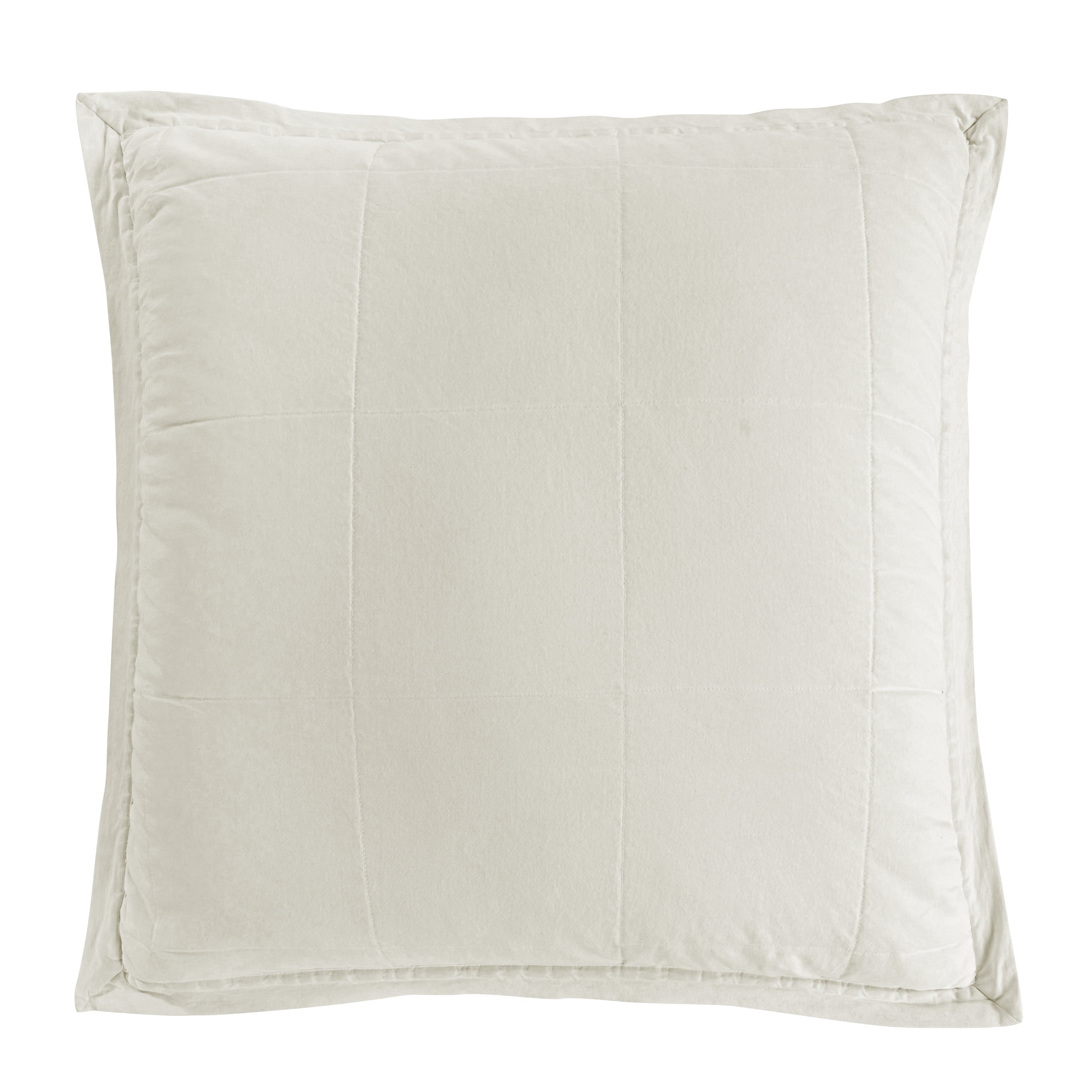 Stonewashed Cotton Canvas Euro Sham Natural Sham